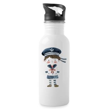 Sailor Comic Look - Water bottle with straw - white - Right