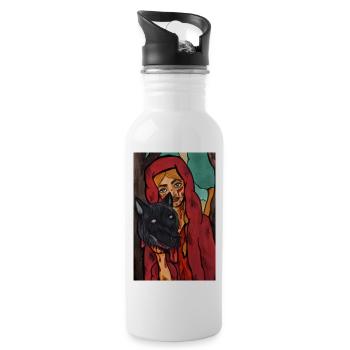 Little Red Riding Hood - Water bottle with straw - white - Right