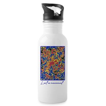 L'art en mouvement - Gourde avec paille intégrée - blanc - Droite