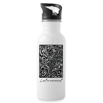 L'art en mouvement - Gourde avec paille intégrée - blanc - Droite