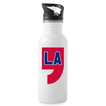 COMMA LA, CAMALA HARRIS FOR PRESIDENT 2024 - Water bottle with straw - white - Right