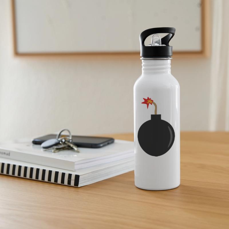 exploding bomb Water bottle with straw
