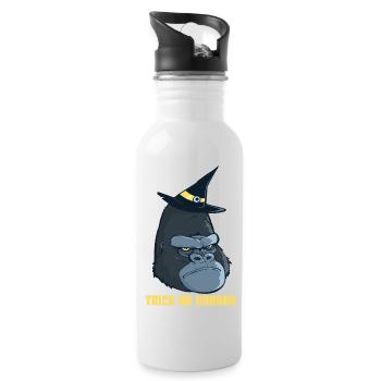 Halloween Gorilla 2 - Gourde avec paille intégrée - blanc - Droite