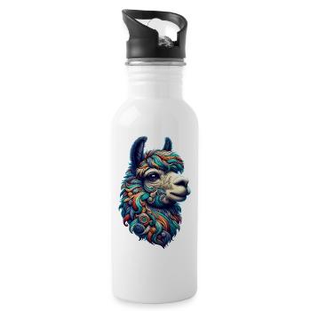 Alpaca - Water bottle with straw - white - Right