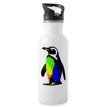 Penguin - Water bottle with straw - white - Right