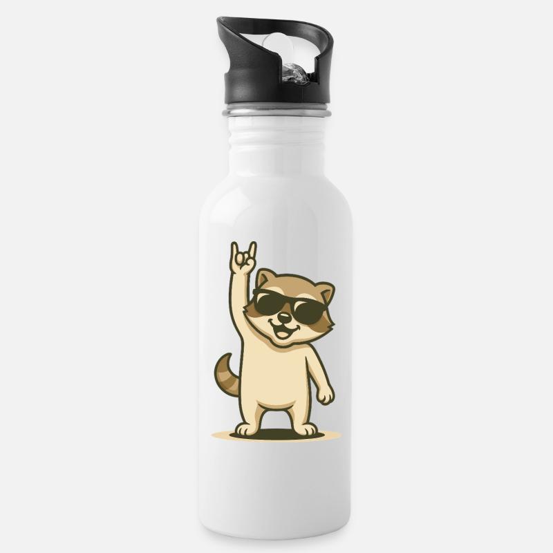 Bébé Rock’n’Raccoon - Gourde avec paille intégrée - blanc