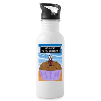 Welcome to the Dessert - Water bottle with straw - white - Right