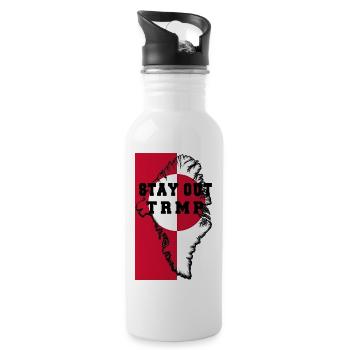 Grönland Stay Out TRMP - Trinkflasche mit integriertem Trinkhalm - Weiß - Rechts