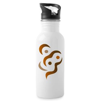 yoga_design_6 - Gourde avec paille intégrée - blanc - Droite