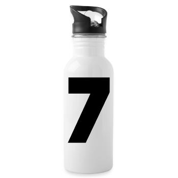 7 - Water bottle with straw - white - Right