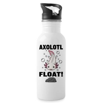 Axolotl Float Pink Salamander Aquarium - Trinkflasche mit integriertem Trinkhalm - Weiß - Rechts