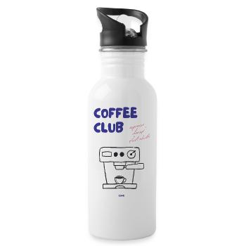 Illustration de la machine à expresso du Coffee Club - Gourde avec paille intégrée - blanc - Droite