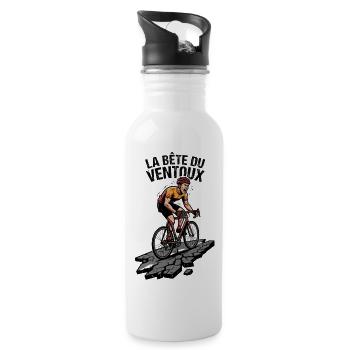 La Bête du Ventoux Grunge Cycling - Water bottle with straw - white - Right
