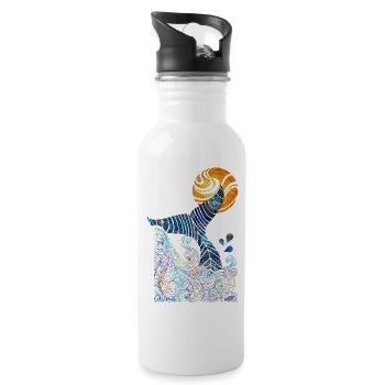 coda_balena2 - Trinkflasche mit integriertem Trinkhalm - Weiß - Rechts