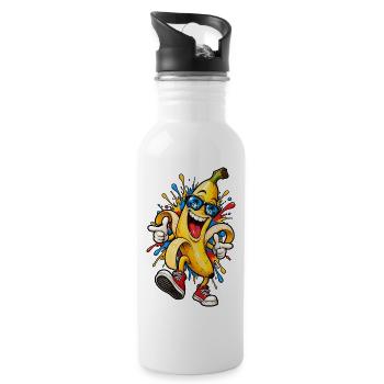Cool Banana - Water bottle with straw - white - Right