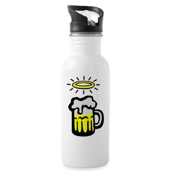 holy_beer - Water bottle with straw - white - Right