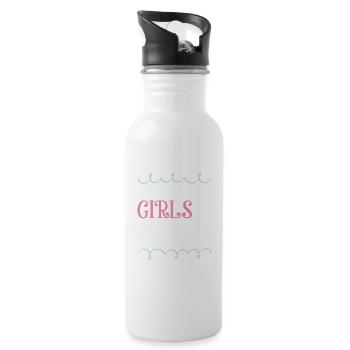 Mallorca Girls Tour Heart - Water bottle with straw - white - Right