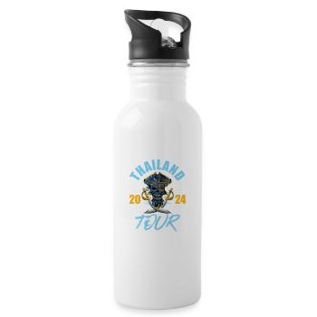 Thailand 2024 Skeleton - Water bottle with straw - white - Right