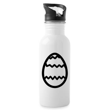 Osterei - Trinkflasche mit integriertem Trinkhalm - Weiß - Rechts