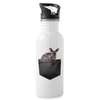 Wallaby - Trinkflasche mit integriertem Trinkhalm - Weiß - Rechts
