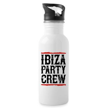 Ibiza Party Crew - Water bottle with straw - white - Right