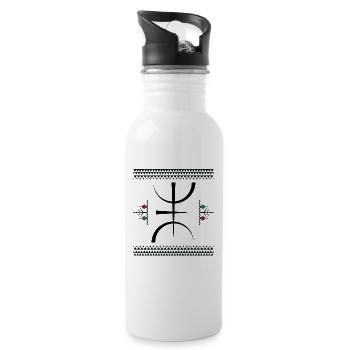 Z Imazighen - Trinkflasche mit integriertem Trinkhalm - Weiß - Rechts