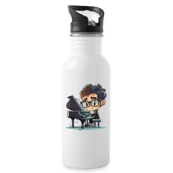 Classical Virtuoso - Water bottle with straw - white - Right