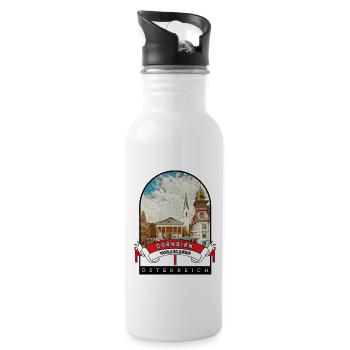 Vorarlberg Dornbirn Österreich Souvenir - Trinkflasche mit integriertem Trinkhalm - Weiß - Rechts