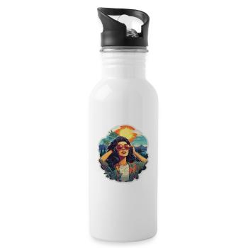 Holidays & Relaxation - Water bottle with straw - white - Right