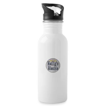 Heilig's Blechle Heiligenschein Schwäbisch - Trinkflasche mit integriertem Trinkhalm - Weiß - Rechts