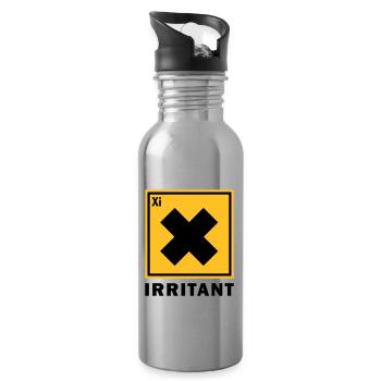REIZENDES WARNZEICHEN - Trinkflasche mit integriertem Trinkhalm - Lightsilver - Rechts