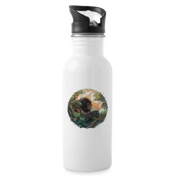 Jungle Kong - Trinkflasche mit integriertem Trinkhalm - Weiß - Rechts