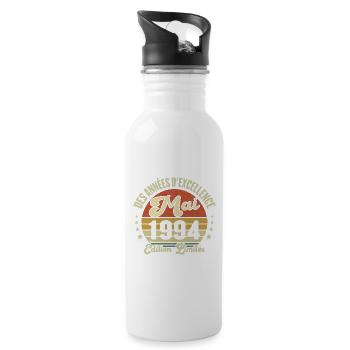 Des Années D'excellence Mai 1994 Cadeau - Gourde avec paille intégrée - blanc - Droite