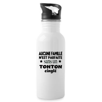 tonton cinglé - Gourde avec paille intégrée - blanc - Droite
