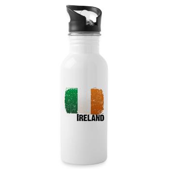 Ireland - Ireland - Green White Orange - Water bottle with straw - white - Right