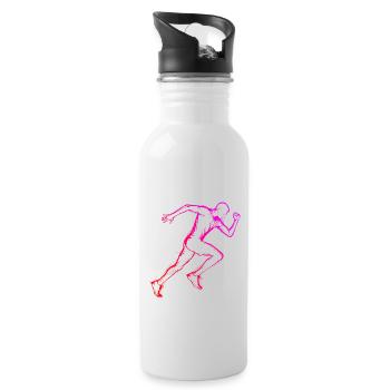 Jogging Running Fitness Course Jogging Homme - Gourde avec paille intégrée - blanc - Droite