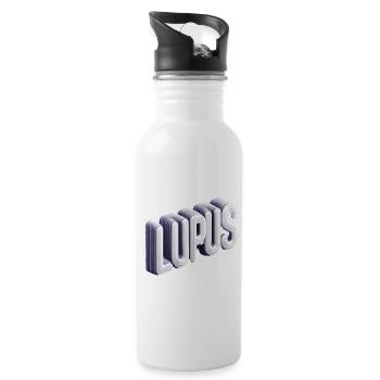 Lupus 3D - Trinkflasche mit integriertem Trinkhalm - Weiß - Rechts