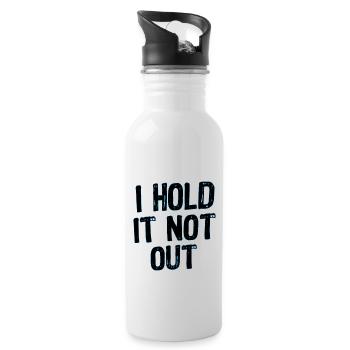 I hold it not out / Ich halt´s nicht mehr aus - Trinkflasche mit integriertem Trinkhalm - Weiß - Rechts