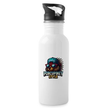PORCUPINEY STYLE - Water bottle with straw - white - Right