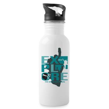 Hiking GR20 Corsica GR 20 gr20 hiker - Water bottle with straw - white - Right