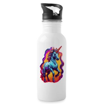 Unicorn - Water bottle with straw - white - Right