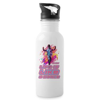 Dance - Water bottle with straw - white - Right