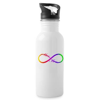 Chemise Infinity de la Saint-Valentin - Gourde avec paille intégrée - blanc - Droite