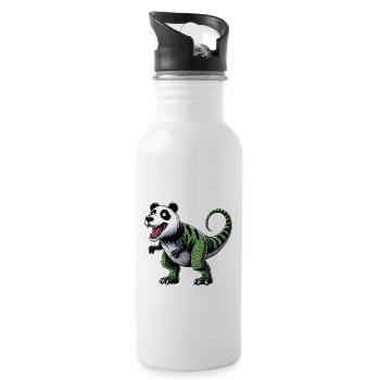 Brontosaur Zebra Fusion: Fantastic - Water bottle with straw - white - Right