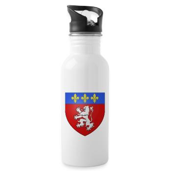von Lyon Rhone - Trinkflasche mit integriertem Trinkhalm - Weiß - Rechts
