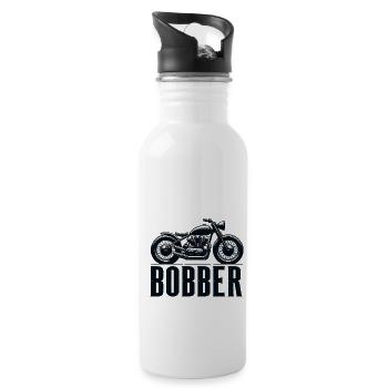 Bobber-Fahrrad - Trinkflasche mit integriertem Trinkhalm - Weiß - Rechts