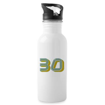 30 - Water bottle with straw - white - Right