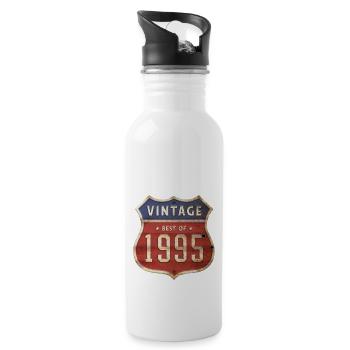 29 Years Old Vintage 1995 Limited Edition 29th - Water bottle with straw - white - Right