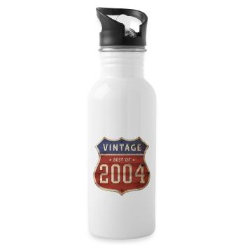 20 Years Old Vintage 2004 Limited Edition 20th - Water bottle with straw - white - Right