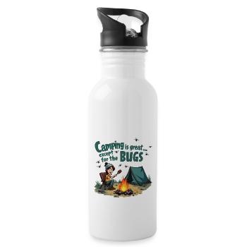 Le camping est génial sauf pour les moustiques agaçants ! - Gourde avec paille intégrée - blanc - Droite